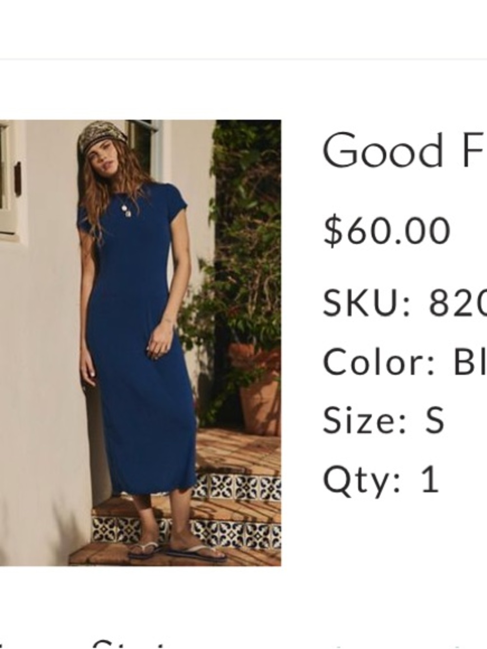 Free People Good Feels dress S